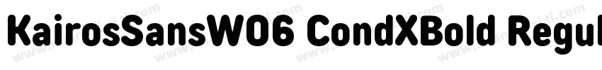 KairosSansW06 CondXBold Regular字体转换